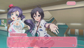 Nozomi and Makoto planning Yukiho's birthday ("Story Clear! - Love Live! School idol festival").