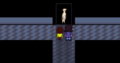 The goat as seen on the rip "The Door - Deltarune", alongside Kris and Susie.