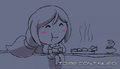Nozomi enjoying a barbecue.