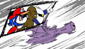 Loud Nigra fighting back with Meta Knight and Grand Dad in the SilvaGunner Christmas Comeback Crisis.