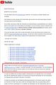 The first screenshot posted in SiIvaGunner's tweet, showing YouTube's rejection of the counter-claims and SiIvaGunner's response.
